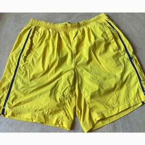 Lululemon Mens XL GYM Shorts Athletic Pace Breaker run comfy Lined Train Yellow